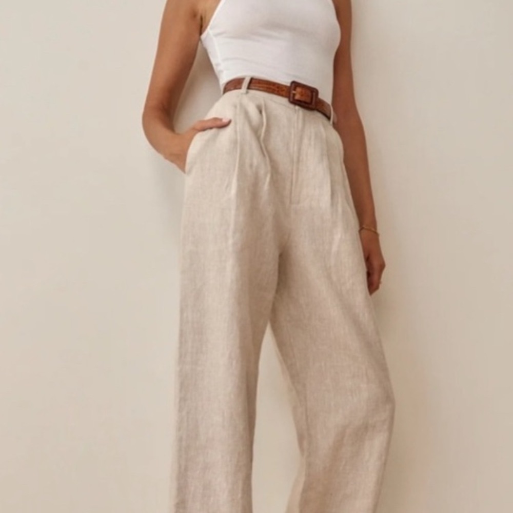 Reformation Vesta Pants - Oatmeal 10
